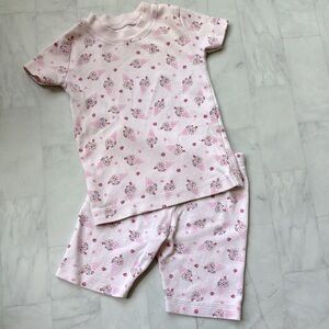 Kissy Kissy Girl’s Pink Floral Ice Cream Print Short Sleeve PJ Set